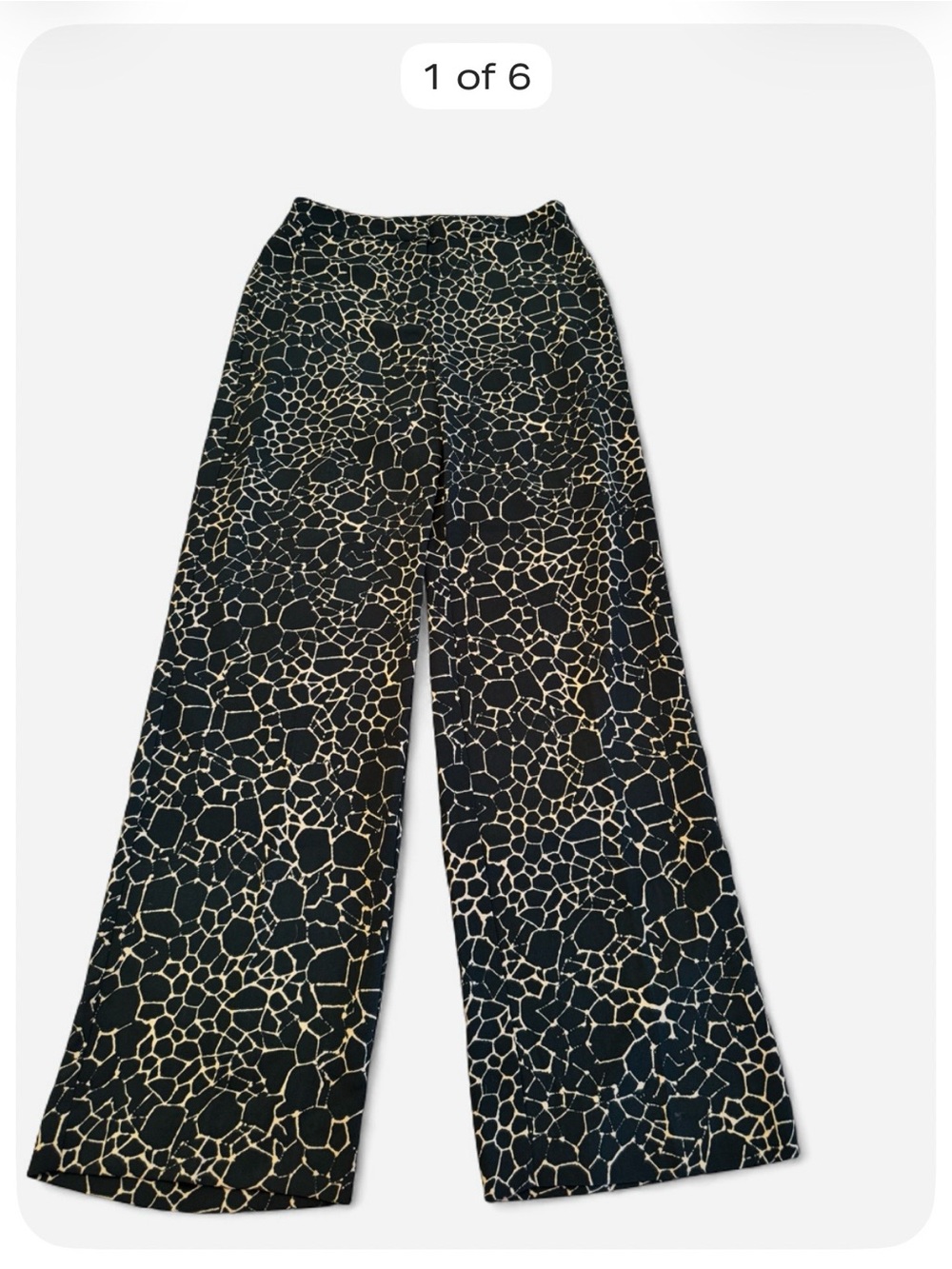 Worthington Women’s Size 6 Emerald Green White Print Straight Leg Trousers